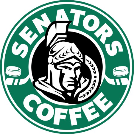 Ottawa Senators Starbucks Coffee Logo vinyl decal